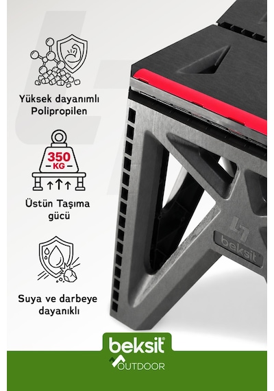 Outdoor Herkül Premium Katlanır Kamp Masa Takımı Seti - Antrasit Çantalı Antrasit Antrasit