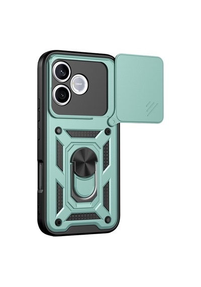 Uryport Huawei Honor 600 Lite Pars Lens Yüzüklü Silikon - Yeşil