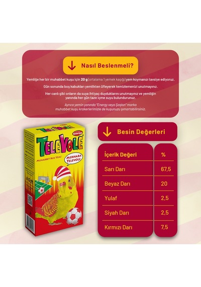 Televole Muhabbet Kuşu Yemi Gs - 3 Adet 300 G
