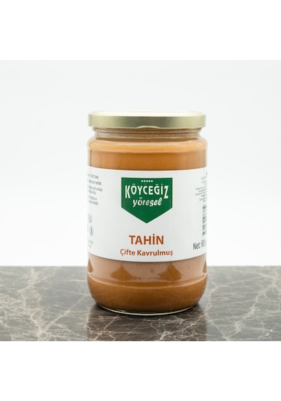 Köyceğiz Yöresel Çifte Kavrulmuş Tahin Cam Kavanoz 600 G
