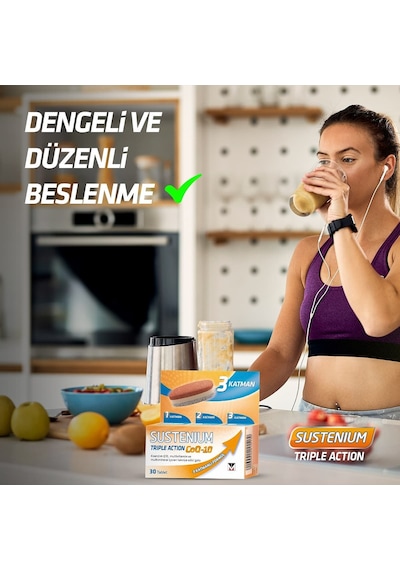 Sustenium Triple Action Coq-10 30 Tablet 2 Adet