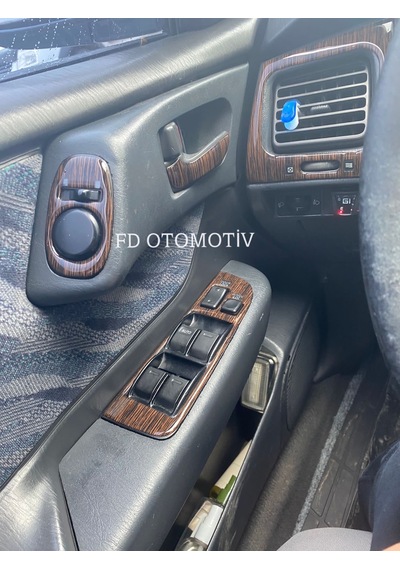 Toyota Uyumlu Carina Koyu Meşe Desen / Full Set / Torpido Konsol Kaplama