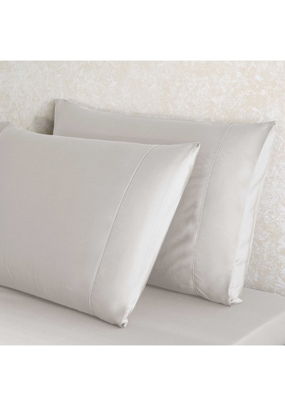 Linens Tencel 2'li Standart Yastık Kılıfı Bej