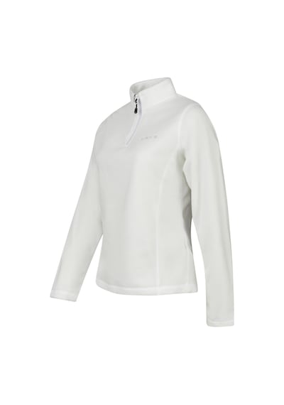 2as Camila Kadın Yarım Fermuarlı İnce Polar Sweatshirt Beyaz