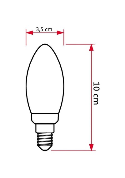 Osram 4w 40w E14 Rustik Dim Led Mum Ampul 2700k - Sarı Işık