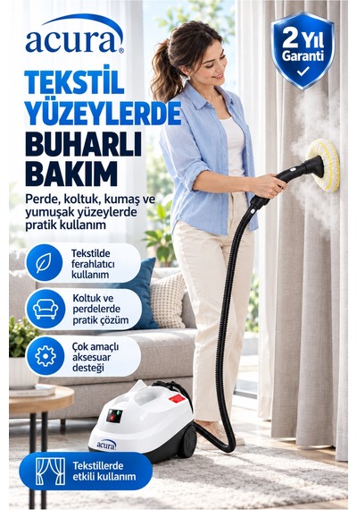 Ac-130 Pro 24 Aksesuarlı Profesyonel Buharlı Temizleyici