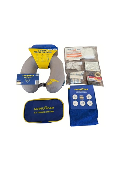 Visco Boyun Destek Yastığı + Kapsamlı İlk Yardım Seti + Mavi Mikrofiber Bez Temizlik Paketi 3 Lü Set