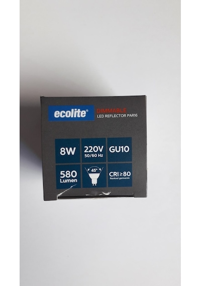 Ecolite 8W Dimmerli Gu10 Led Ampul Gün Işığı(Sarı Işık)