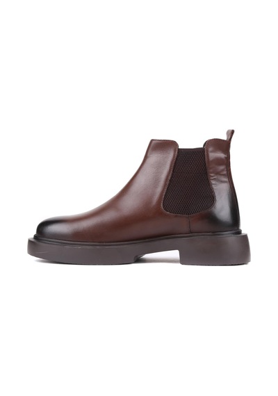Shoetyle - Kahverengi Deri Erkek Chelsea Bot 250-082-907-kahverengi