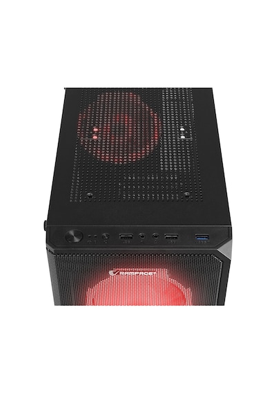 Rampage HELIOS Mesh 550 W 80+ Siyah Temperli Cam 4 x 12 CM Rainbow ATX Mid-T Oyuncu Kasası