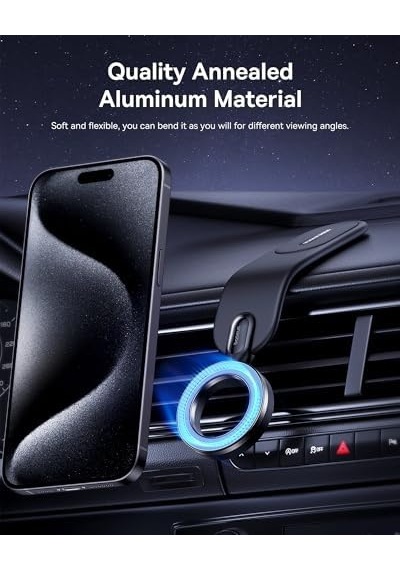 C02 Go Manyetik Araç Telefonu Tutacağı, 360 Dönebilen Mobil Tutucu, İphone 15 Pro Max İçin Ultra Güçlü Mıknatıslı Bükülebilir Tasarım Araç Telefonu Tutacağı, Samsung S24 Ultra