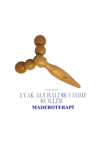Maderoterapi Ayak Roller Ayak Altı, Baldır 2 Li Set Masaj Aleti
