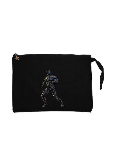 Black Panter Gold Siyah Clutch Astarlı Cüzdan / El Çantası Siyah