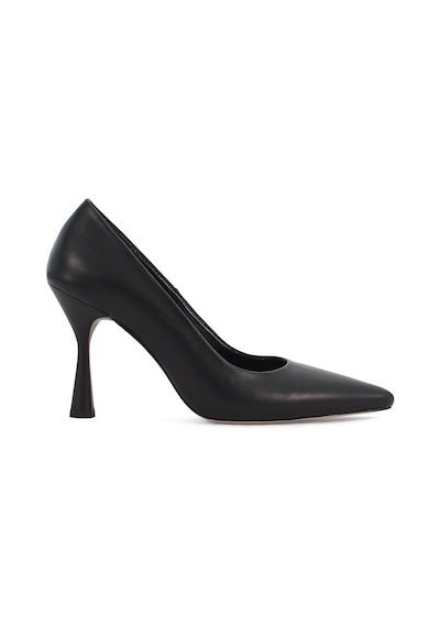 Kadın Siyah Yüksek İnce Topuklu Deri Stiletto