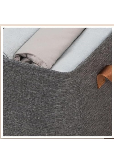 Dolap İçi Kumaş Kıyafet Düzenleyici Kutu 47x28x19.5 Cm - Katlanabilir Gardırop Raf İçi Düz Giysi Düzenleme Diğer