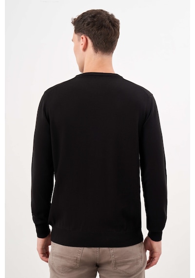 Morven Erkek Siyah Basic Bisiklet Yaka Dynamic Fit Rahat Kesim Triko 26kc017006001 Siyah Siyah