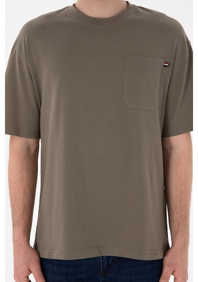 U.S. Polo Assn. Erkek Comfort Fit Bisiklet Yaka Vizon Tişört 50305990-VR052 U.S. Polo Assn. Erkek Comfort Fit Bisiklet Yaka Vizon Tişört 50305990-VR052