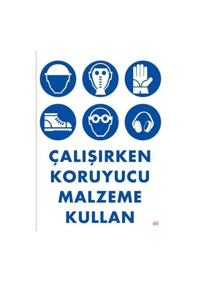 Pvc Ikaz Iş Güvenliği Levhası 25 Cm X 35 Cm Çalışırken Koruyucu