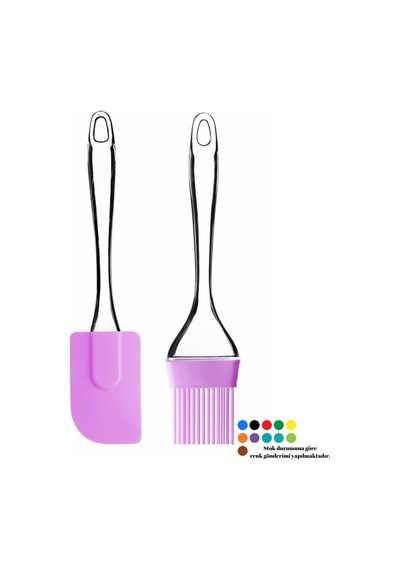 Ayrex Silikon Spatula Seti 2in1 // Isıya Dayanıklı & Bpa İçermez // 2 Parça Yapışmaz, Pişirme, Karıştırma, Y Diğer