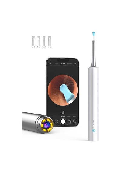 Bebırd T5 3mp Kamera 3.5mm Lens Şarjlı Wıfı Görüntülü Kulak Temizleyici Beyaz Renk