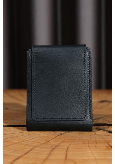Lenax Leather Mono Hakiki Deri Erkek Cüzdan Gerçek Deri Kartlık Ve Bozuk Para Bölmeli Siyah