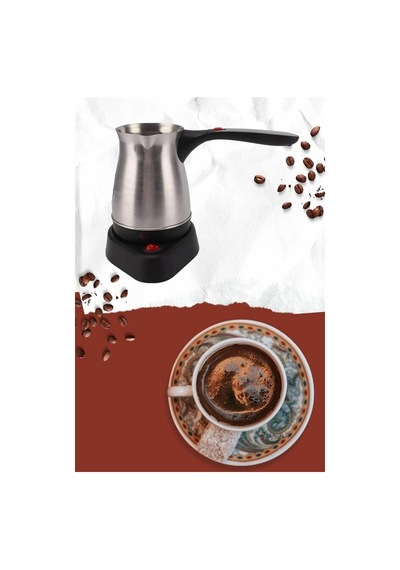 Yeni Nesil Türk Kahve Makinesi Cezvesi Siyah Gri Kablolu Pratik