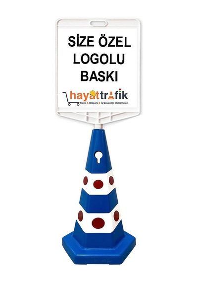 Şirkete Özel Çift Taraf Baskı + Kedi Gözlü Ağırlıklı Trafik Konisi Trafik Dubası