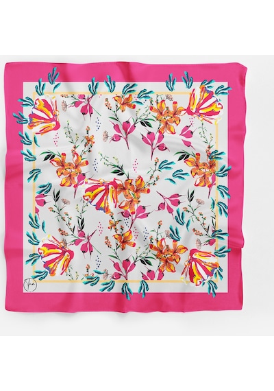 Flower Desen Bandana/fular Çok Renkli