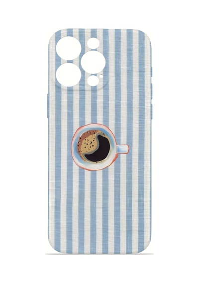 Apple iPhone Uyumlu 16 Pro Vorian İnce Kamera Korumalı Mika Kılıf Morning Coffee Stripe Morning Coffee Stripe Mika