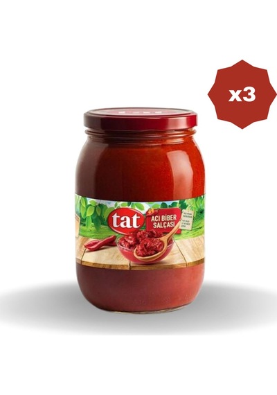 Acı Biber Salçası 1450 Gr Cam - 3 Adet