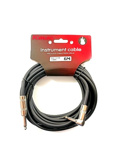 Kirlin Ipcv-242b-6m-bk Enstrüman Gitar Kablosu L Açılı Kablo 6 Metre
