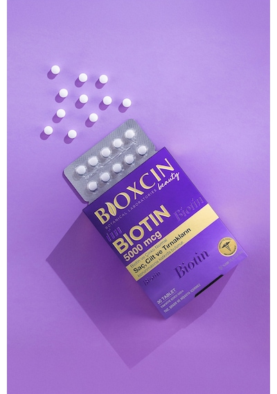 Bioxcin Biotin 5.000 Mcg 30 Tablet - Biotin Çinko 15 Mg Saç Ve Tırnak Vitamini