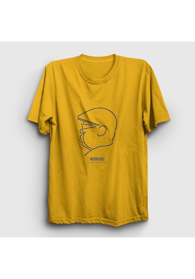 Presmono Unisex Neon The Notorious Bıg T-shirt Sarı