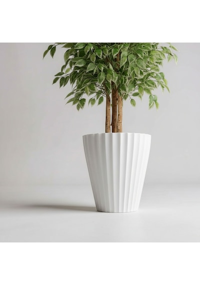 150 Cm Yapay Ficus Beyaz Lilyum 31x58 Dekoratif Ağaç