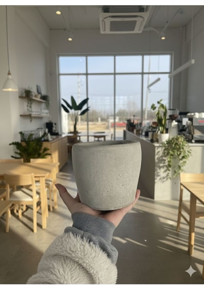 Masaüstü Dekoratif Beton Saksı