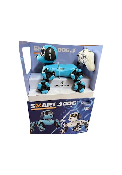 2.4 Ghz Uzaktan Kumandalı Sarjlı Dans Eden 8 Tekerli Akıllı Robotik Köpek Sesli Işıklı 23 Cm Mavi