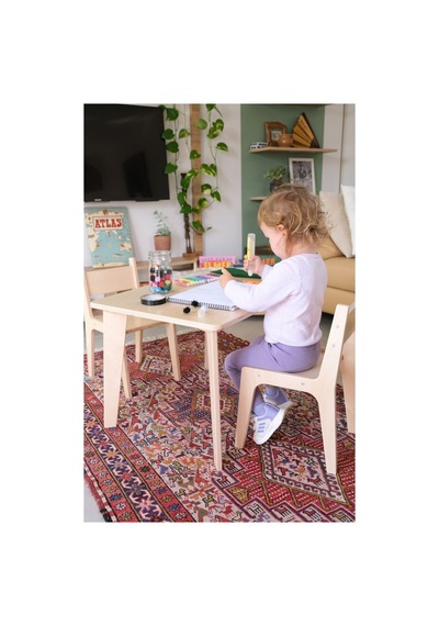 Montessori Ahşap Çocuk Masa Ve Sandalye Takımı Masa + 1 Sandalye