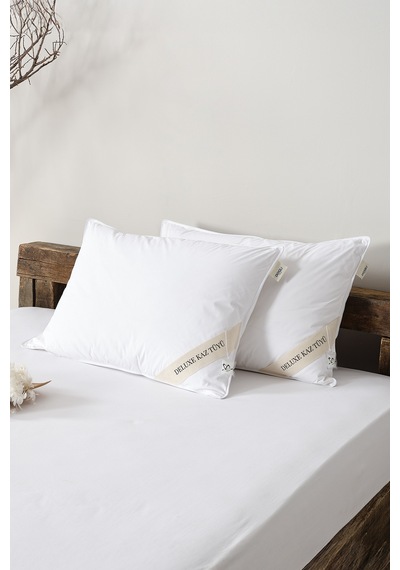 Deluxe Kaz Tüyü Yastık Beyaz