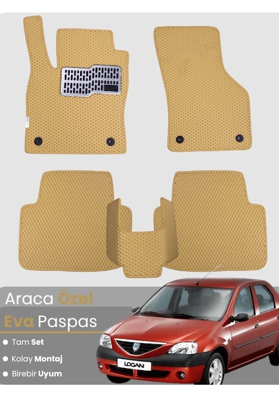Dacia Logan 2004-2012 Uyumlu Eva Paspas Tam Set Araca Özel,su Geçirmez,hızlı Ve Kolay Montaj