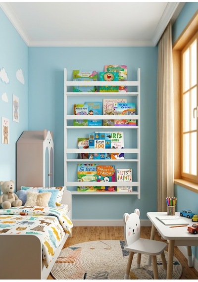 %100 Mdf 4 Raflı 120 X 69 X 10 Cm Genel Kullanım Amaçlı Kitaplık Baharatlık Kahve Köşesi Raf Stand Beyaz