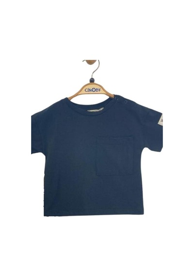 Çikoby Erkek Bebek Pamuklu Tshirt Çizgili Şortlu Takım-13913 Siyah