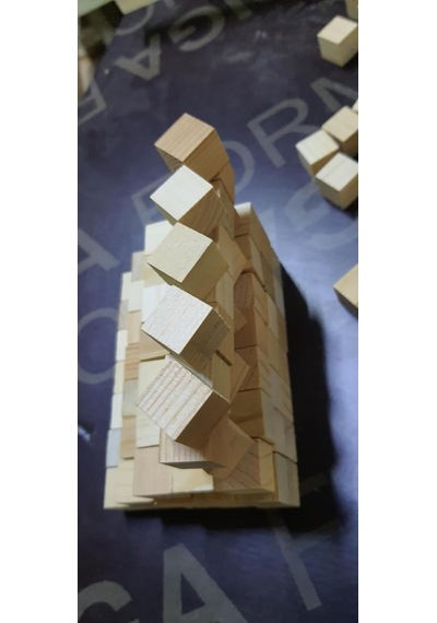 Doğal Ahşap Eğitici Küpler 100 Adet 2 2 2 Cm