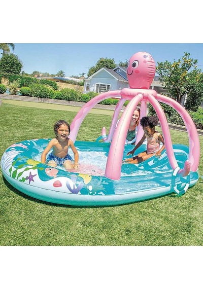 Intex Şirin Ahtapot Şekilli Oyun Havuzu 234x183 Cm 56138 Çok Renkli