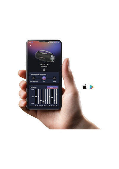 Lenyes Boost X Serisi Rgb Işıklı Çift Mikrofonlu Taşınabilir Bluetooth Hoparlör V5.3 600w Siyah