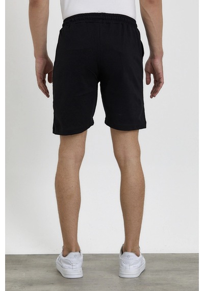 Tarzsokak Unisex Slim Fitt/dar Siyah 2 Iplik Yazlık Ince Spor Şort