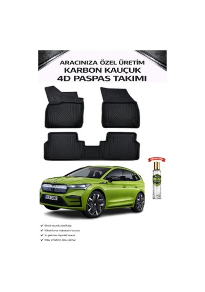 Skoda Enyaq 2022 Model Aracınıza Özel Karbon Kauçuk Paspas Takımı