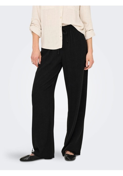 Only Onlsıesta Mw Pull-up Lınen Bl Pnt Noos Kadın Black Pantolon - 15322263 Siyah