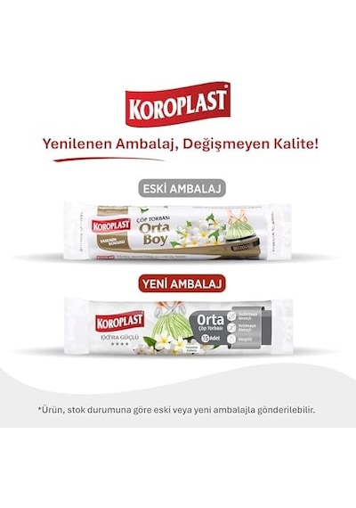Yasemin Kokulu Orta Boy Büzgülü Çöp Poşeti 15&apos Li 55x57 Cm, Kolay Bağlanır Kokulu Büzgülü Orta Boy Çöp Torbası, Sızdırmaz, Yırtılmaz, Geri Dönüştürülebilir Atık Torbası, Güçlü Çöp Poşeti