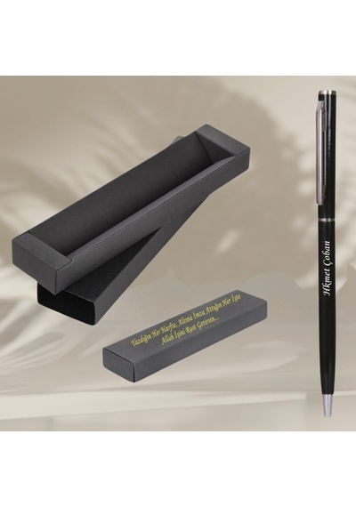 Kişiye Özel İsim Baskılı Metal Tükenmez Kalem - Byp202-siyah
