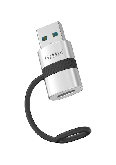 Earldom Ot91a Tak Çalıştır Usb To Type-c Dönüştürücü - Gümüş M414